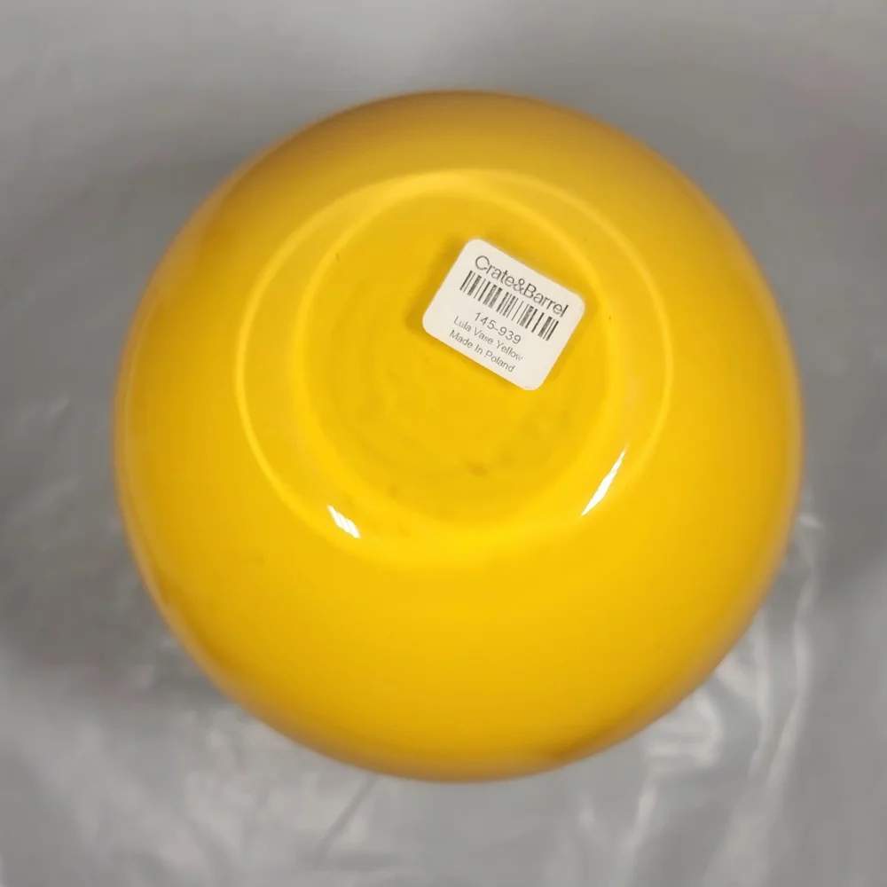 Modern Yellow Globe Ceramic Vase